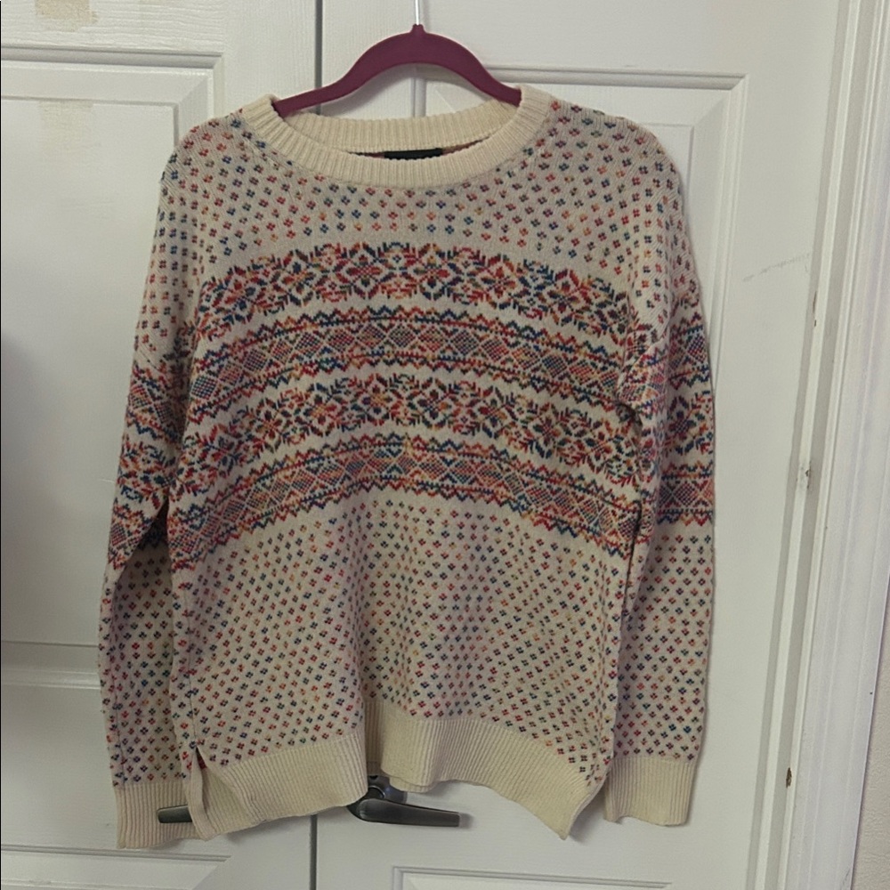 J Crew fair-isle Multicolor Patterned Sweater size small